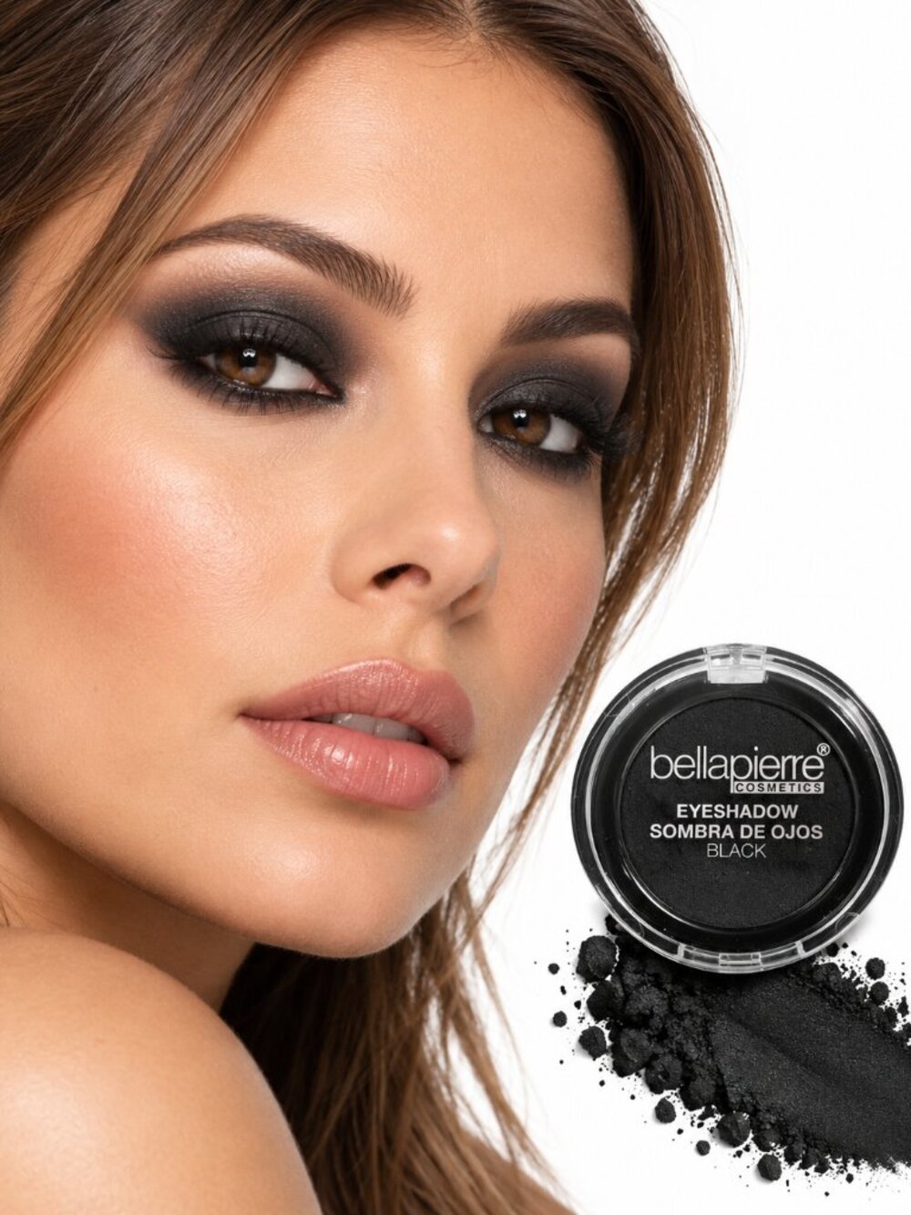 Bellapierre Cosmetics Pressed Eyeshadow Single in Black Matte 3g NEW Unused